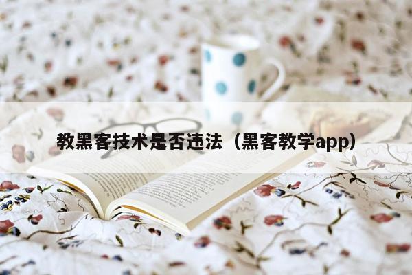 教黑客技术是否违法（黑客教学app）