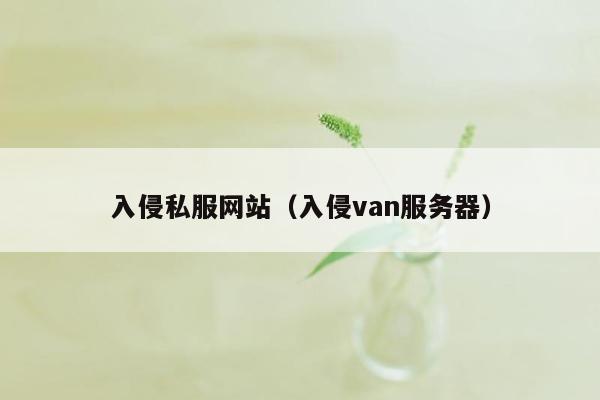 入侵私服网站（入侵van服务器）