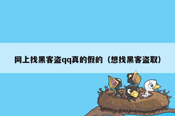 网上找黑客盗qq真的假的（想找黑客盗取）