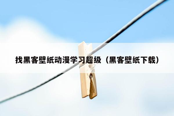 找黑客壁纸动漫学习超级（黑客壁纸下载）