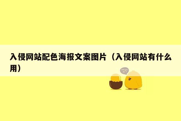 入侵网站配色海报文案图片（入侵网站有什么用）