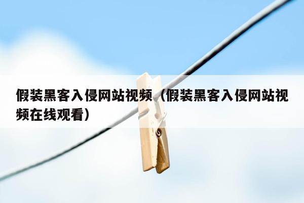 假装黑客入侵网站视频（假装黑客入侵网站视频在线观看）