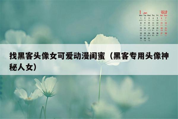 找黑客头像女可爱动漫闺蜜（黑客专用头像神秘人女）