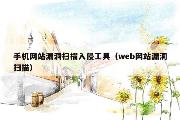 手机网站漏洞扫描入侵工具（web网站漏洞扫描）