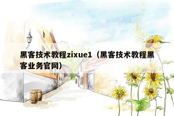 黑客技术教程zixue1（黑客技术教程黑客业务官网）