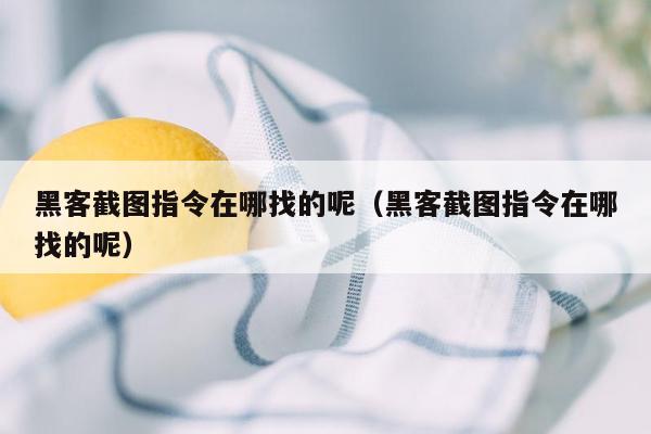 黑客截图指令在哪找的呢（黑客截图指令在哪找的呢）