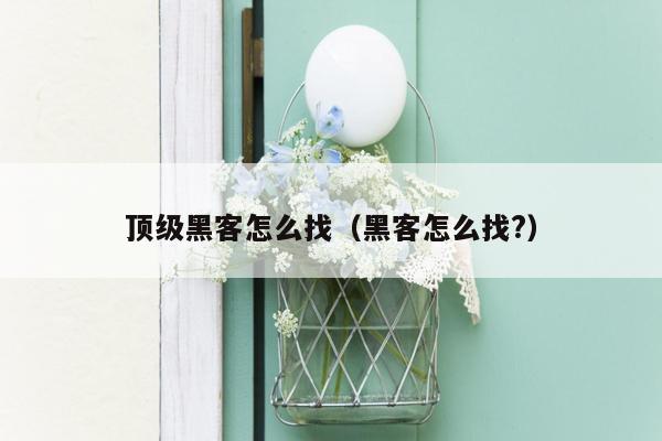 顶级黑客怎么找（黑客怎么找?）