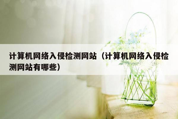 计算机网络入侵检测网站（计算机网络入侵检测网站有哪些）