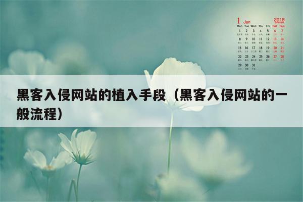 黑客入侵网站的植入手段（黑客入侵网站的一般流程）