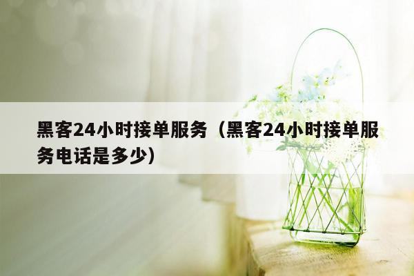 黑客24小时接单服务（黑客24小时接单服务电话是多少）